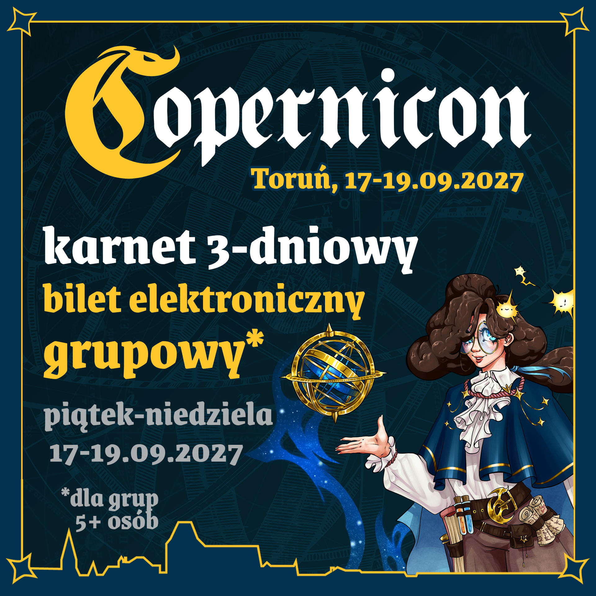 Karnet 3-dniowy grupowy (5+ osób), Copernicon 2027